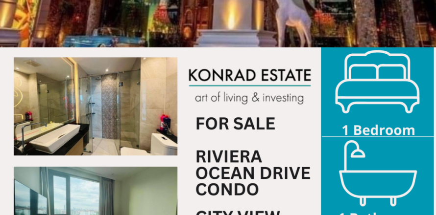 Condo à Pattaya, Thaïlande, 1 chambre  № 156266