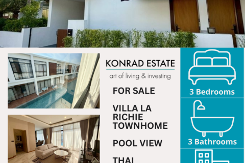 Townhouse à Pattaya, Thaïlande 3 chambres № 159967