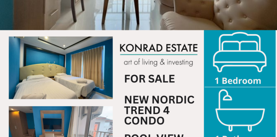 Condo à Pattaya, Thaïlande, 1 chambre № 160169