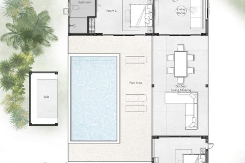 Villa on Chaweng Beach, Ko Samui, Thailand 3 bedrooms № 154564 - photo 17