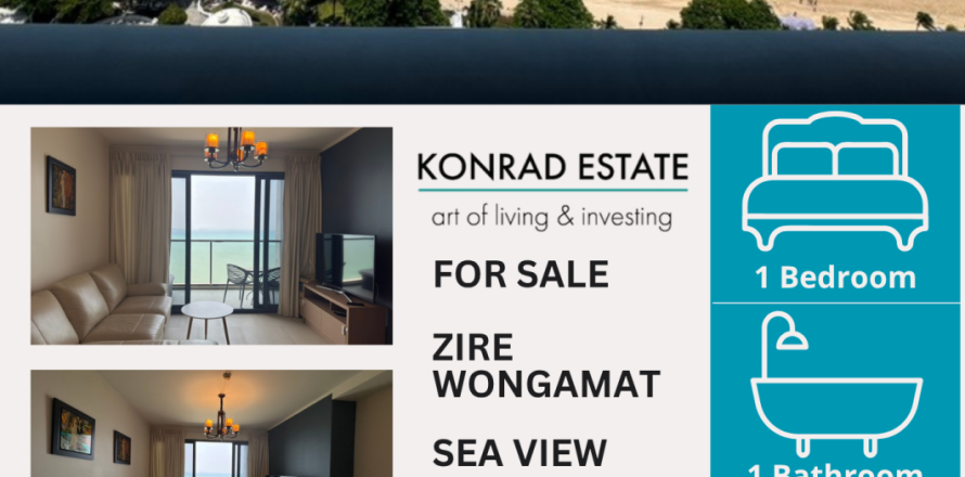 Condo à Pattaya, Thaïlande, 1 chambre  № 172565