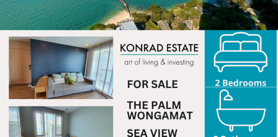 Condo à Pattaya, Thaïlande, 2 chambres  № 150381