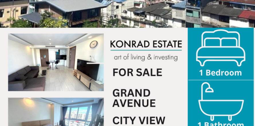 Condo à Pattaya, Thaïlande, 1 chambre  № 146323