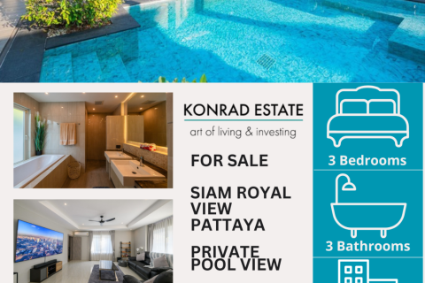 Кондоминиум с 3 спальнями в Паттайе, Таиланд № 171309