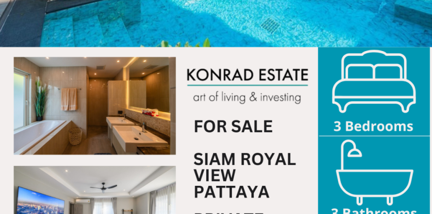 Кондоминиум с 3 спальнями в Паттайе, Таиланд № 171309