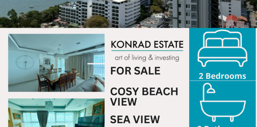 Condo in Pattaya, Thailand, 2 bedrooms  № 163873