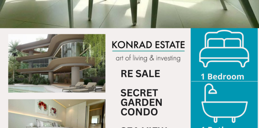 Кондоминиум с 1 спальней в Паттайе, Таиланд № 164975