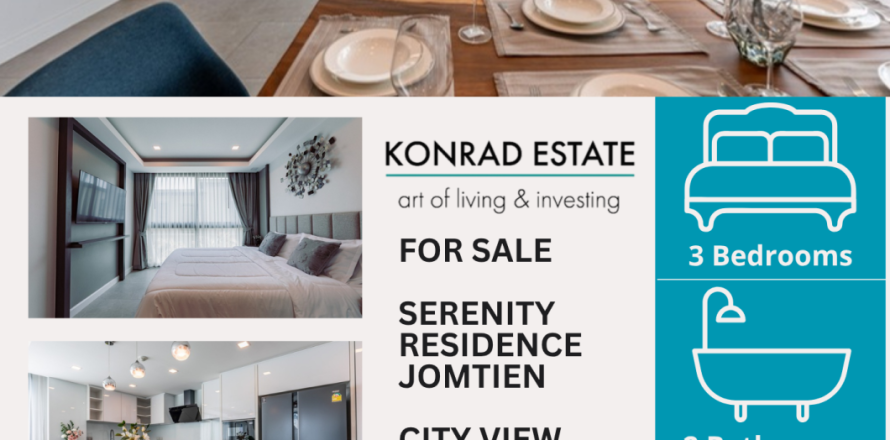 Condo in Pattaya, Thailand, 3 bedrooms  № 146384