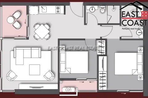Condominio de 2 dormitorios en Pattaya, Tailandia № 212659 - foto 4