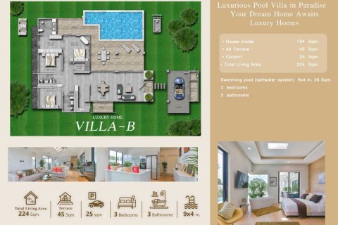 Villa in Pran Buri, Thailand 3 Schlafzimmer № 170209 - Foto 24