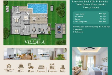 Вилла в Хуа Хине, Таиланд с 3 спальнями № 170207 - фото 3