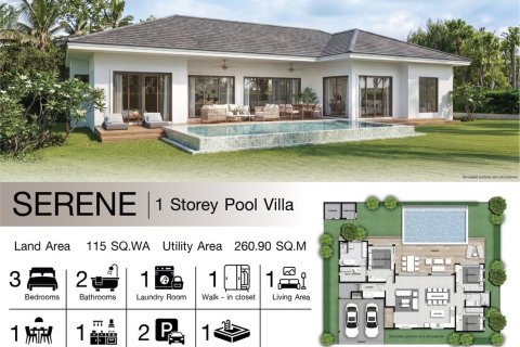 Villa in Hua Hin, Thailand 3 Schlafzimmer № 222678 - Foto 19