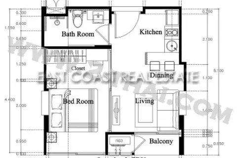 Estudio en el condominio en Jomtien Beach, Pattaya, Tailandia № 212956 - foto 5