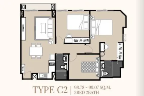 Condo in Yan Nawa, Bangkok, Thailand, 3 bedrooms № 160540 - photo 9