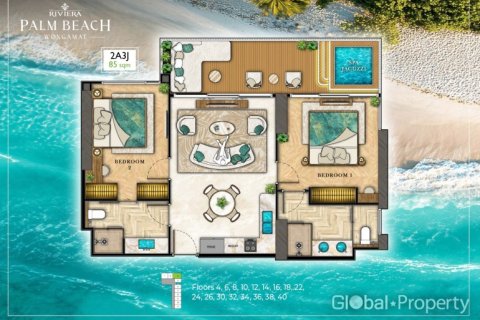 Condo in Pattaya, Thailand, 2 bedrooms  № 163954 - photo 27