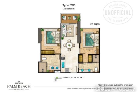 Кондоминиум с 2 спальнями в Паттайе, Таиланд № 163954 - фото 19