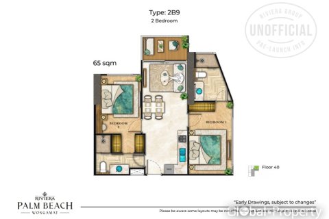 Кондоминиум с 2 спальнями в Паттайе, Таиланд № 163954 - фото 23