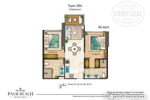 Кондоминиум с 2 спальнями в Паттайе, Таиланд № 163954 - фото 20