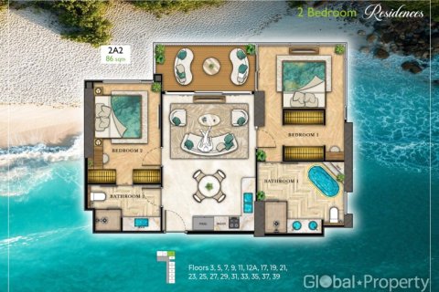 Condo in Pattaya, Thailand, 2 bedrooms  № 163954 - photo 26