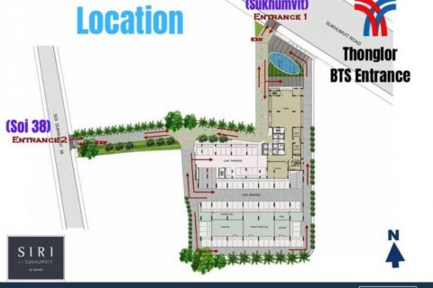 Кондоминиум с 2 спальнями в Ваттхане, Бангкок, Таиланд № 133788 - фото 9