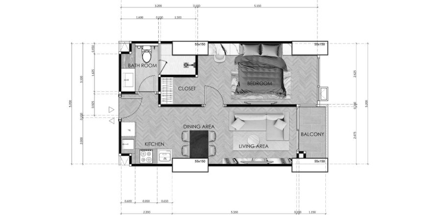 Hors-plan Seaspire Jomtien à Pattaya, Thaïlande № 164867 - photo 1