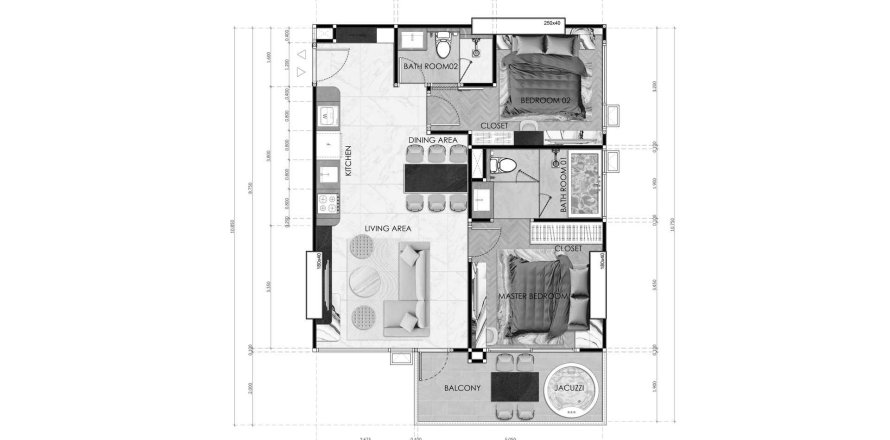 Hors-plan Seaspire Jomtien à Pattaya, Thaïlande № 164867 - photo 1