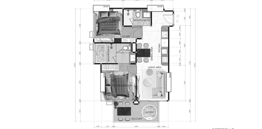 Hors-plan Seaspire Jomtien à Pattaya, Thaïlande № 164867 - photo 1