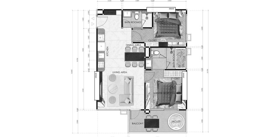 Hors-plan Seaspire Jomtien à Pattaya, Thaïlande № 164867 - photo 1