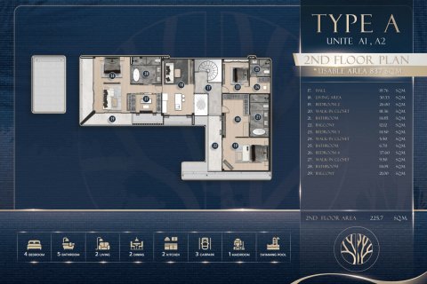 Вилла в Паттайе, Таиланд с 4 спальнями  № 170095 - фото 6