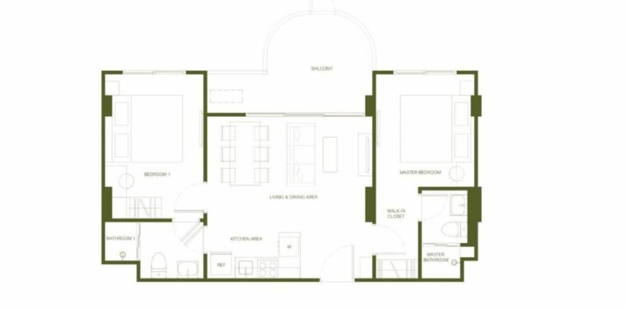 Condo à Bang Tao, Thaïlande, 2 chambres  № 158761