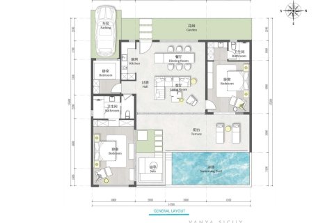 Вилла в Самуи, Таиланд с 3 спальнями № 166028 - фото 13