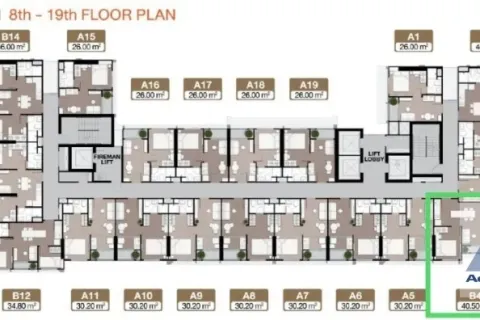 Eigentumswohnung in Huai Khwang, Bangkok, Thailand, 2 Schlafzimmer № 219764 - Foto 2