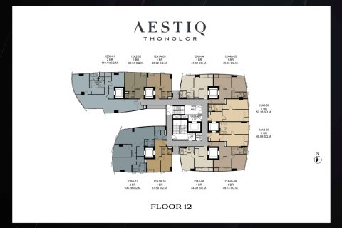 Condo à Bangkok, Thaïlande, 2 chambres  № 165641 - photo 14