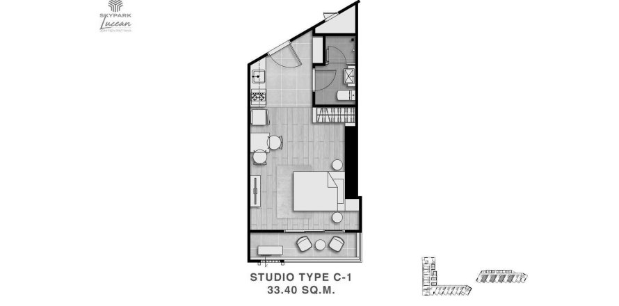 Hors-plan Skypark Lucean Jomtien Pattaya à Chon Buri, Thaïlande № 75690 - photo 1