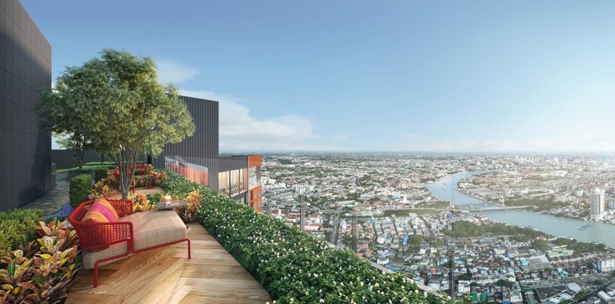 Condo à Thonburi, Bangkok, Thaïlande, 2 chambres № 166723