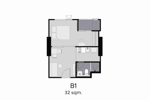 Condo à Bangkok, Thaïlande, 1 chambre  № 208806 - photo 3