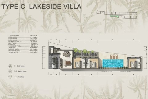 Villa auf Chaweng Beach, Ko Samui, Thailand 3 Schlafzimmer № 222509 - Foto 8