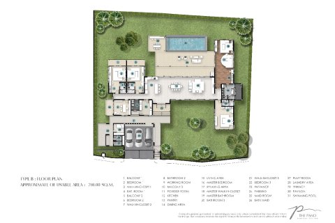 Villa in Kathu, Thailand 4 Schlafzimmer № 222701 - Foto 8