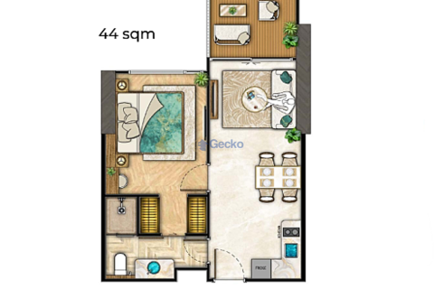 Eigentumswohnung in Pattaya, Thailand, 1 Schlafzimmer  № 196052 - Foto 10
