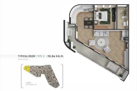 Кондоминиум с 1 спальней в Банг Тао, Таиланд № 165420 - фото 13