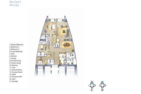 Condo à Khlong Toei, Bangkok, Thaïlande, 3 chambres № 154429 - photo 2