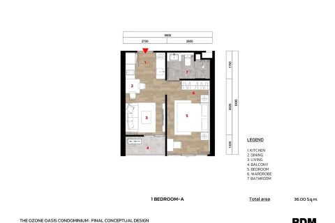 Кондоминиум с 1 спальней в Банг Тао, Таиланд № 166399 - фото 14