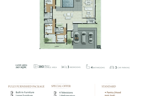 Вилла в Паттайе, Таиланд с 3 спальнями  № 150972 - фото 26