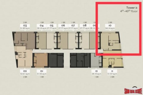 Квартира в Бангкоке, Таиланд с 2 спальнями  № 118489 - фото 16