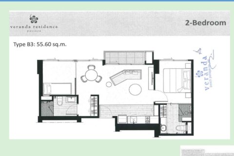 Condo à Pattaya, Thaïlande, 2 chambres № 154664 - photo 7