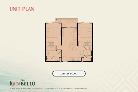 Condo à Phuket, Thaïlande, 2 chambres  № 160726