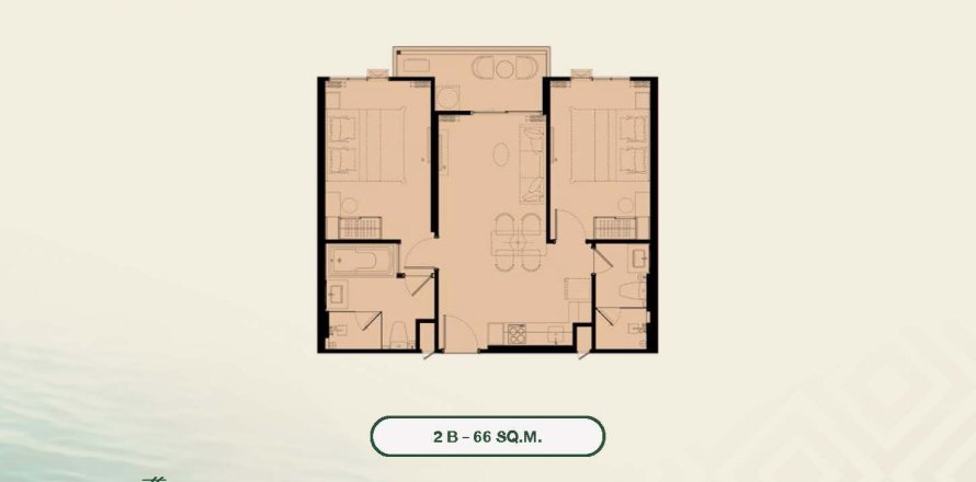 Condo à Phuket, Thaïlande, 2 chambres  № 160726