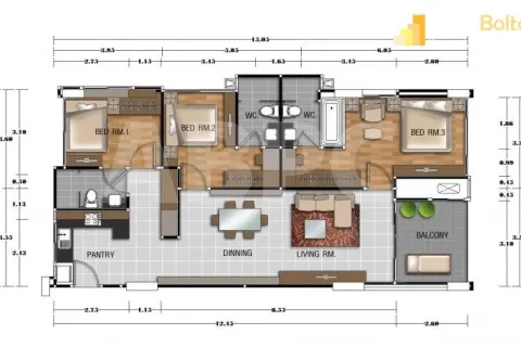 Condominio de 3 dormitorios en Pattaya, Tailandia № 212082 - foto 4
