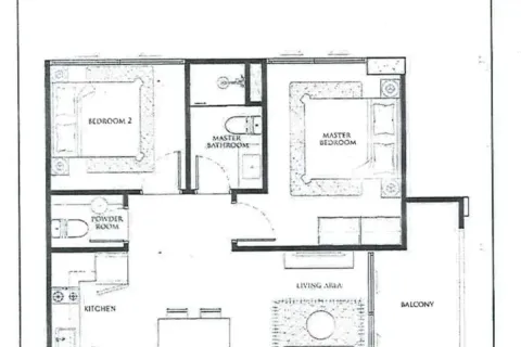 Condo à Pattaya, Thaïlande, 2 chambres  № 211117