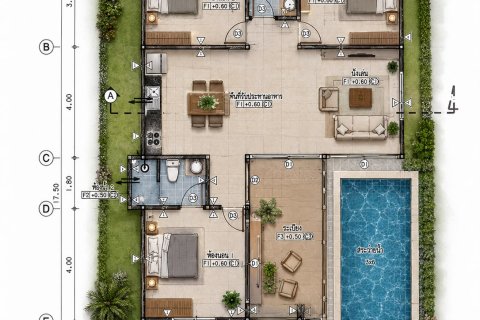 Villa in Hua Hin, Thailand 3 Schlafzimmer № 222522 - Foto 17